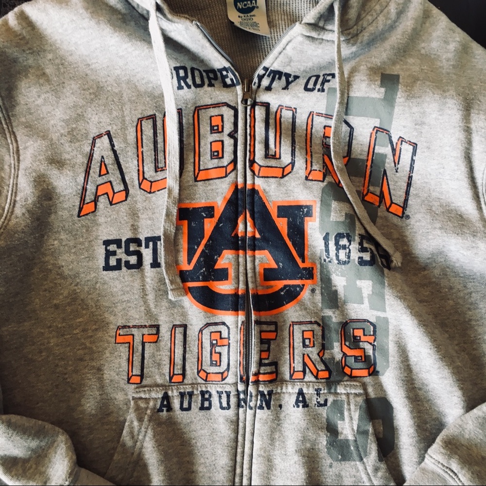 AUBURN TIGERS Full Zip Hoodie Jacket Men’s MEDIUM - Picture 2 of 4